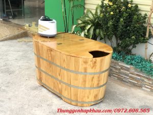 Bồn tắm gỗ tròn