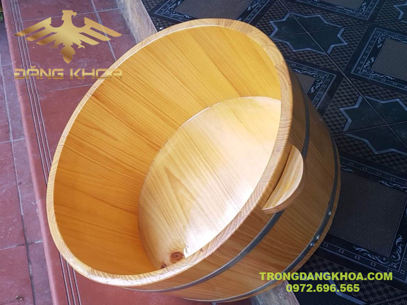 Chậu Gỗ Ngâm Chân Gỗ Thông Nhật